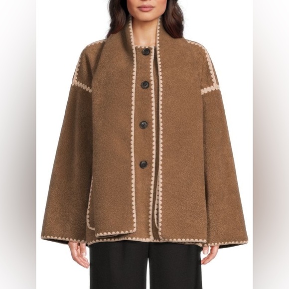 BCBGMaxAzria Jackets & Blazers - BCBGMAXAZRIA Missy Faux Shearling Button-Front Jacket
